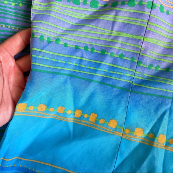 π¦ ART-TO-BE ELEGANT BLUE PURPLE MULTI SQUARE NECK MAXI DRESS! - Picture 7 of 12